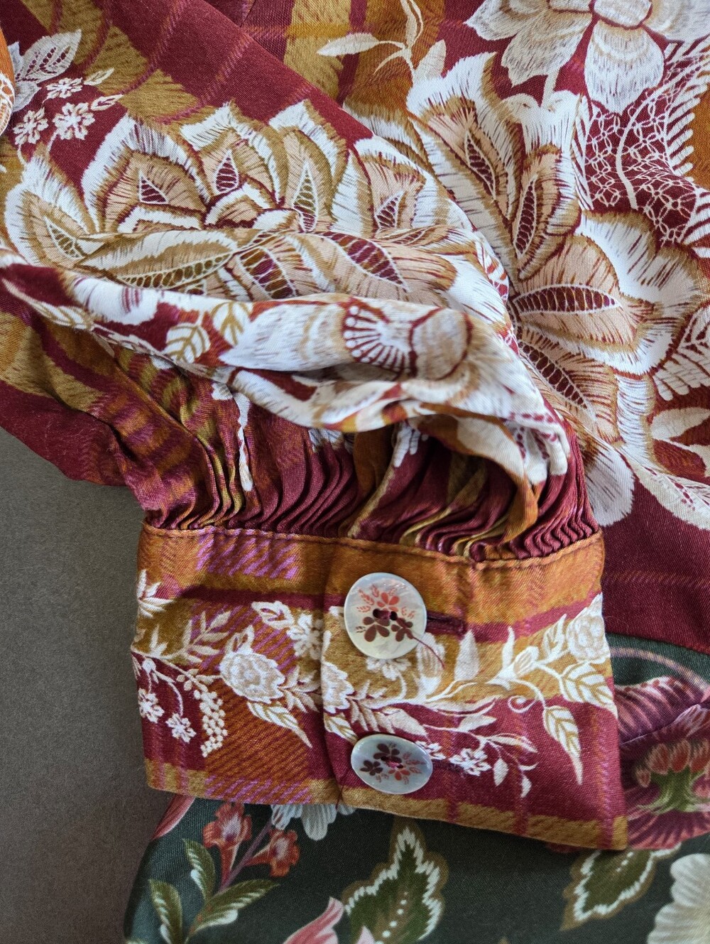 Farm Rio Long Sleeve Mixed Winter Garden Mini Dress Size Medium Boho Whimsical - Picture 14 of 16